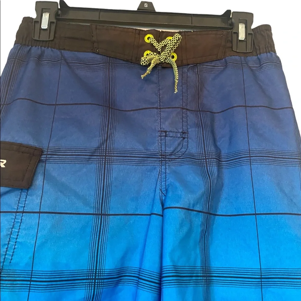 ZeroXposur Boys’ Blue and Black Swim Trunks